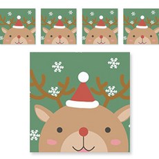 minhwashop 小型油畫 聖誕 5入 UDOFB0294, 魯道夫, 1個