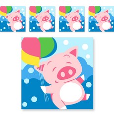 minhwashop 小油畫十二生肖5p, 豬 (UDOFB027C)