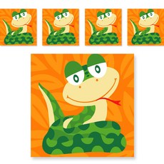 minhwashop 小油畫十二生肖5p, 蛇 (UDOFB0276)