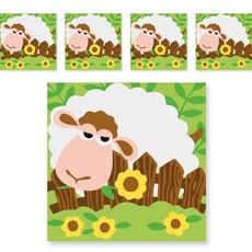 minhwashop 小型油畫十二生肖 5入, 羊(UDOFB0278), 5個