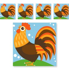 minhwashop 小油畫十二生肖5p, 公雞(UDOFB027A), 5個