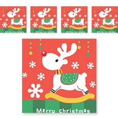 minhwashop 小型油畫聖誕5入 UDOFB0296, 魯道夫雪橇, 1個