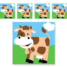 minhwashop 小型油畫十二生肖 5入, 牛(UDOFB0272), 5個