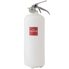 더스퀘어 가정용 차량용 일반/분말형 ABC 디자인소화기 화이트, 2kg, 1개