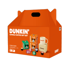 Dunkin' Donuts Disney Dolce Gusto 膠囊咖啡禮品套組, 1組, 混合咖啡膠囊 8.5g 12入+義式濃縮咖啡膠囊 8g 24入+馬克杯