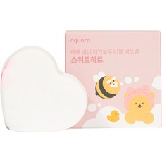 aguard 貝貝比比彩虹泡泡入浴球 愛心造型, 120g, 1入