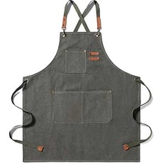 IAMPANDA 咖啡師防水圍裙, 灰色, 1個