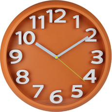 Roywing 室內現代立體掛鐘 32cm, 橘色