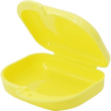 Darnina 便攜式假牙收納盒, 1個, 黃色