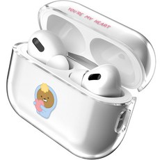 리틀카카오프렌즈 스윗리틀하트 투명 젤리 케이스, 리틀제이지, 에어팟 프로2