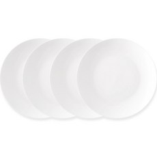 PRELUDE 新骨瓷簡約盤, 4個, 白色