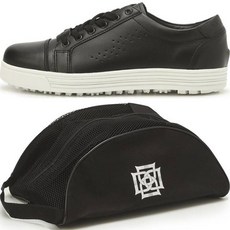 沖孔細節經典無釘高爾夫球鞋 + 鞋袋組