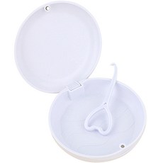 full of fun 圓形牙套假牙盒, 白色, 1個