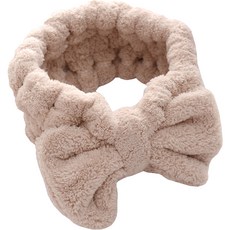 Lovely All蝴蝶結洗臉髮帶, 棕色, 1個