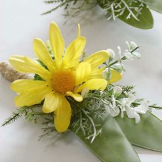 Juang Objet 雛菊人造胸花, 03 黃色, 1個