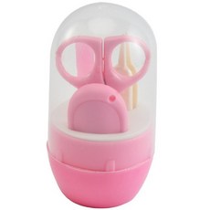 더리빙 유아용 심플한 손톱깎이 세트, 핑크, 1세트