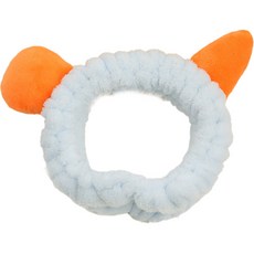 可愛兔子胡蘿蔔洗臉髮帶, 藍色, 1個