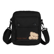 MalangJelly 想念熊斜背包, 黑色