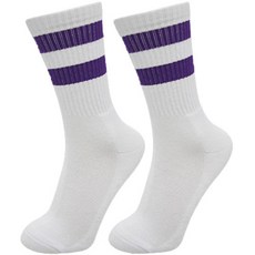 條紋狂野運動襪, 紫色, 1個