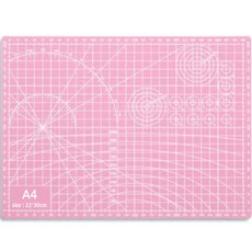 다다 양면 데스크 컷팅매트 A4, 분홍