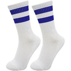 條紋狂野運動襪, 藍色, 1個