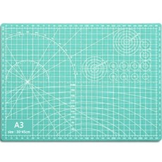 다다 양면 데스크 컷팅매트 A3, 초록