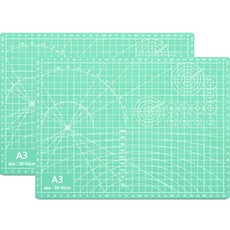 DADA 雙面桌面切割墊 A3 2入, 嫩綠