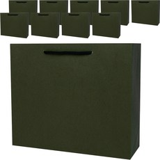 Good given 深色牛皮購物袋 10入, 綠色