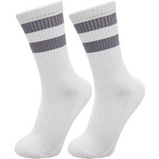 條紋狂野運動襪, 灰色, 1個