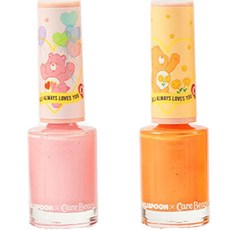 果凍勺子護理小熊玩彩美甲軟粉色套組, 1套