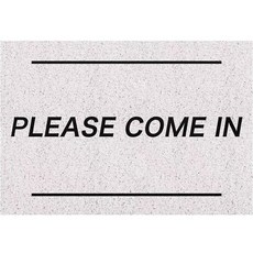 My Daily 復古字母玄關門墊地毯, 白色