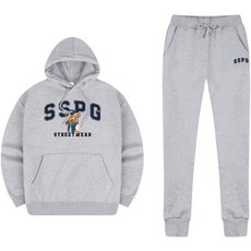쏘핑 남성용 스트릿웨어 후드티 조거 상하의 세트 HUD_0030