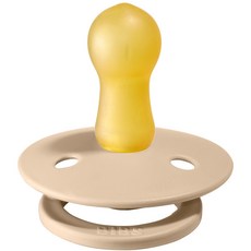 BIBS 유아용 컬러 고무 쪽쪽이, 2단계(6~18개월), 바닐라나이트, 1개