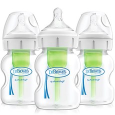 DrBrown's 寬口 Options+ PP奶瓶, 混合色, 270ml, 3個