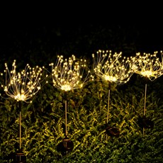 Ruriri隨心所欲的煙火太陽能庭院燈, 黃色的