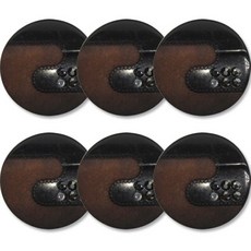 高級水鑽開襟衫外套鈕扣 18mm, 6個, 寶石1(棕色)