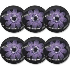 高級水鑽開襟衫大衣鈕扣 15mm, 6個, 花朵1(紫色)