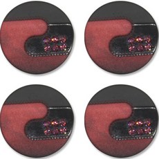 高級水鑽開襟衫外套鈕扣 30mm, 寶石1(酒紅色), 4個