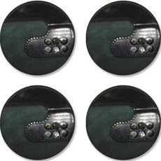 高級水鑽開襟衫大衣鈕扣 25mm, 寶石1(綠色), 4個