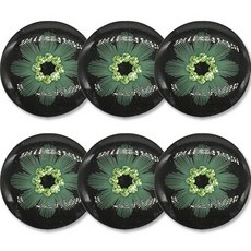 高級水鑽開襟衫大衣鈕扣 15mm, 6個, 花朵1(綠色)