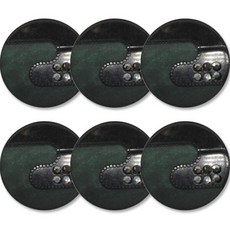 高級方晶鋯石開襟衫外套鈕扣 21mm, 寶石1(綠色), 6個