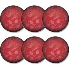 高級水鑽開襟衫外套鈕扣 30mm, 花朵2(紅色), 6個