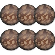 高級水鑽開襟衫大衣鈕扣 25mm, 花朵2(棕色), 6個