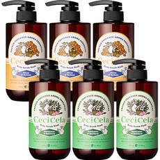 CeciCela French Provence Aroma Essential Body Scrub Wash 柑橘馬鞭草 500ml x 3p + 尤加利迷迭香 500ml x 3p 套組, 1套