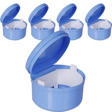 正月Nana假牙牙齒收納保管盒 5入, 藍色