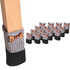 Maket Gamseong 防噪音椅子腳套, 蝴蝶結灰色, 16個