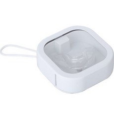 Jeongwol Nana 高級方形假牙盒收納盒, 白色的, 1個