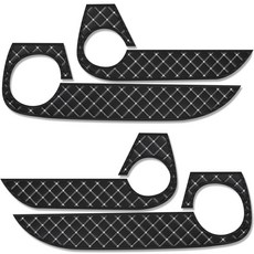 GMZ MOTORS 專用安全防刮菱格紋皮革車門保護蓋, 白色, 現代, IONIQ 5