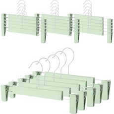 Saenghwalgongsik 高級防滑褲裙衣架, 綠色, 20個