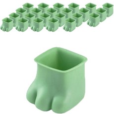 市場敏感度椅子矽膠貓腳套方形小號, 24個, 綠色